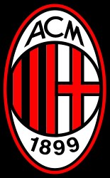 Create meme: Milan emblem, emblem of FC Milan on white background, ac milan logo