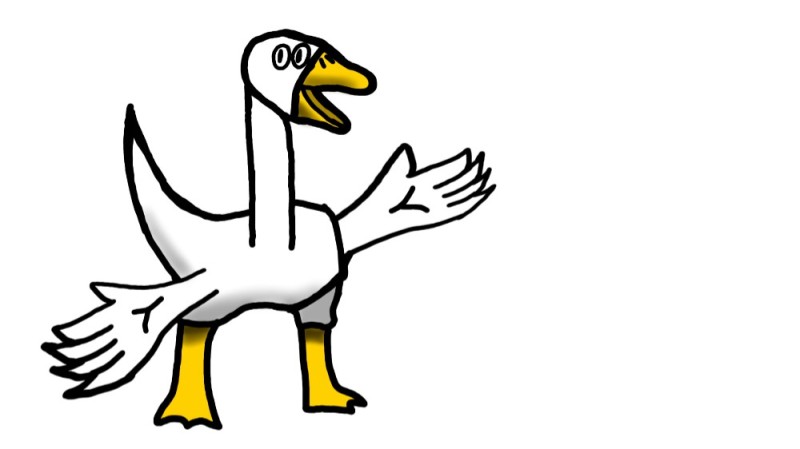 Create meme: duck, cartoon goose, duck 