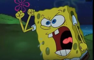Create meme: Spongebob yells 