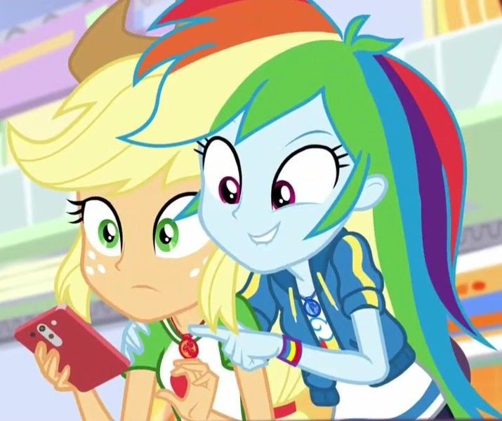 Create meme: Rainbow Dash and Applejack Equestria Girls, equestria girls , Equestria Girls Rainbow Dash and Apple Jack