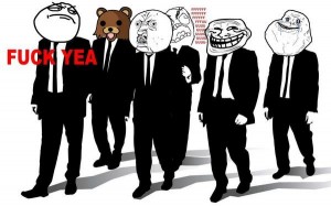 Create meme: men in black cartoon, reservoir hounds, meme face