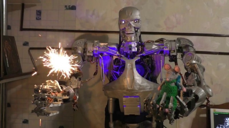 Create meme: John Henry T800, robot Terminator russia, robot John Henry