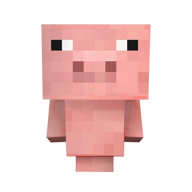 Create meme: pig from minecraft, pig from minecraft face, minecraft pig