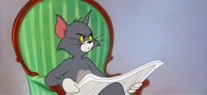 Create meme: Tom and Jerry memes, Tom with the newspaper meme, Tom and Jerry meme Tom