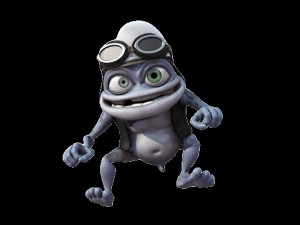 Создать мем: бешеный лягушонок, axel f crazy frog, crazy frog 2005