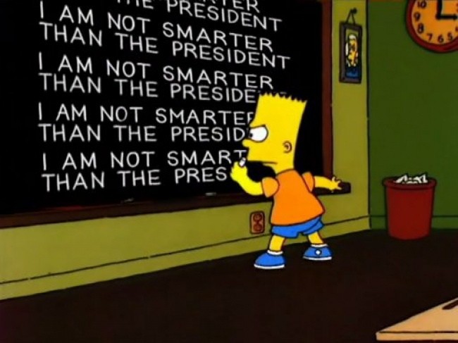 Create meme: the simpsons school, Bart Simpson at the blackboard, the simpsons 