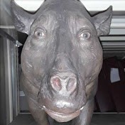Create meme: creepy pig, deodon statue, the boar is scary