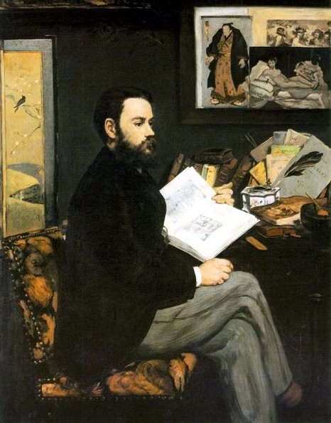 Create meme: Edouard Manet portrait of Emile Zola, emile zola, Manet portrait