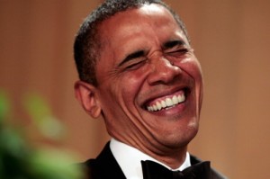 Create meme: Obama laughing