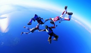 Create meme: Skydiving