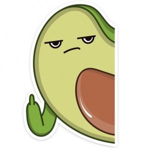 Create meme: stickers avocado