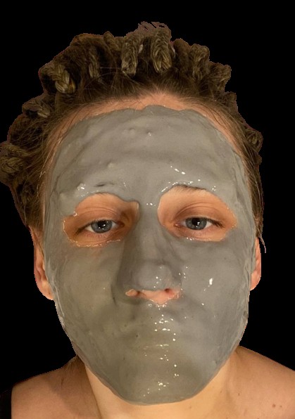 Создать мем: маска очищающая серая на лицо, глиняная маска, маска