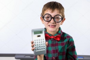 Create meme: child calculatro, Child, boy in glasses on white background