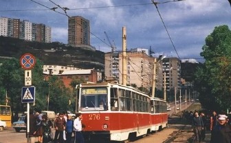 Create meme: tram , Vladivostok 90th, tram KTM 