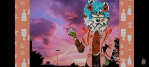 Создать мем: разноцветный волк, арт, anime