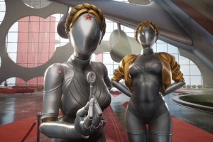 Создать мем: atomic heart дикси, атомик харт, hajime sorayama робот