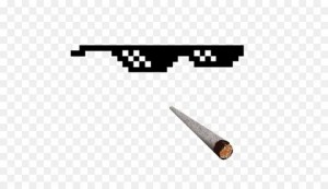 Create meme: pixel glasses without background, pixel glasses thug life, points thug life