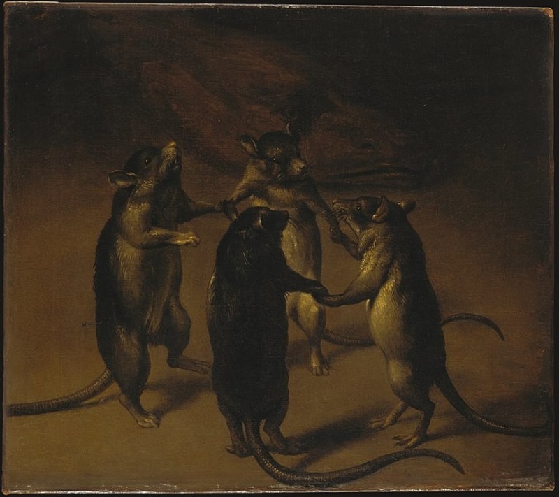 Создать мем: фердинанд ван кессель танцующие крысы, крысы хоровод, танцующие крысы картина