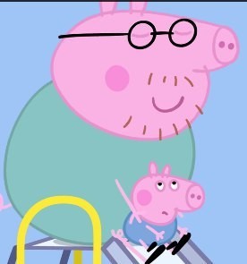 Create meme: daddy pig, peppa pig in Russian, pig George