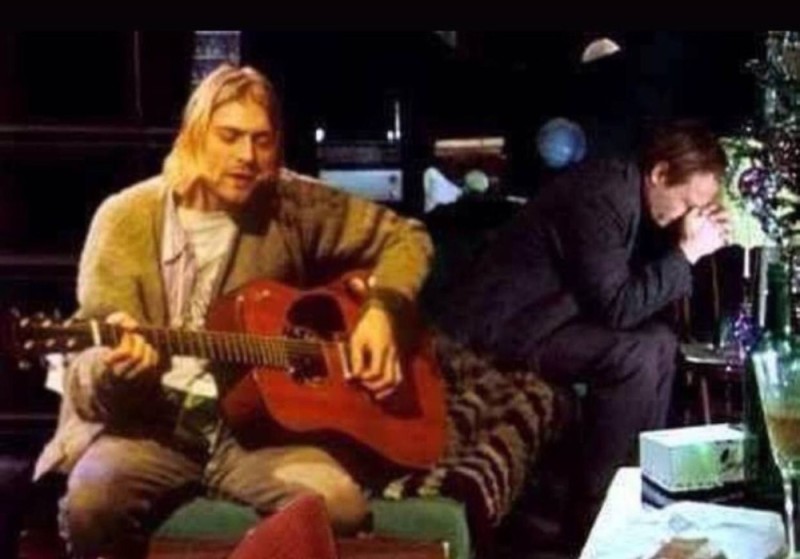 Create meme: Nirvana Kurt Cobain, Kurt Cobain mtv unplugged, nirvana Kurt Cobain