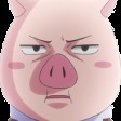 Create meme: anime pig