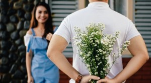 Create meme: husband, relationship, flowers