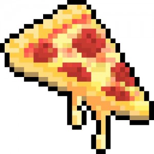 Create meme: gif, pizza, pixel