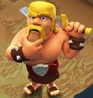 Создать мем: игра clash of clans, король варвар клэш оф кланс, король варваров клеш рояль