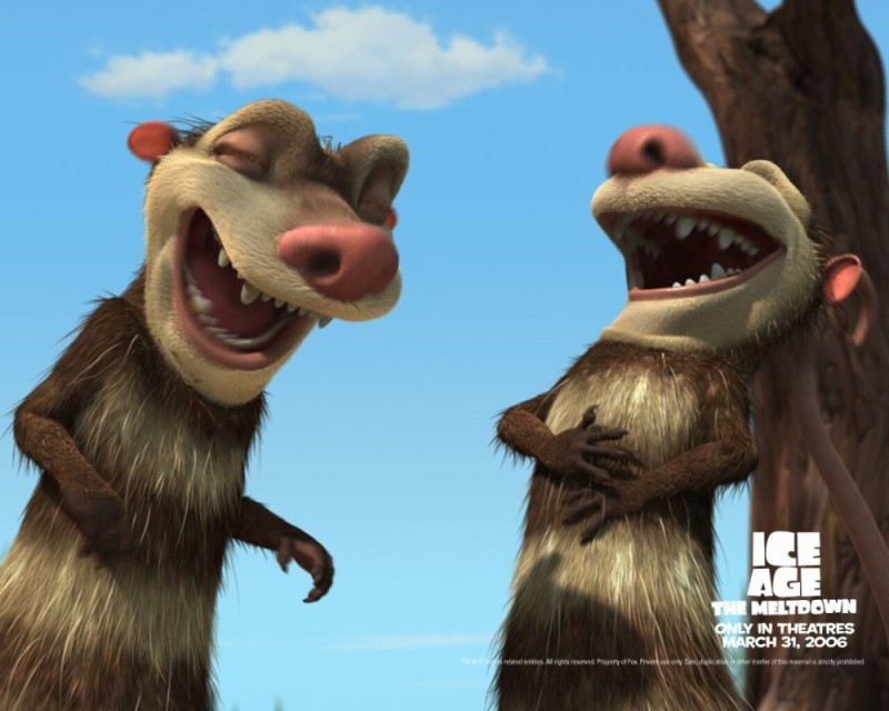Create meme: ice age , The possum brothers from the Ice Age, the possum from ice age