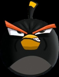 Создать мем: Angry birds Bomb Dragon Ball