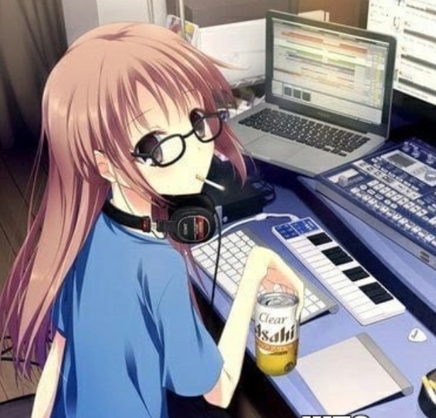 Create meme: anime at the computer, hikikomori chan, anime girl programmer