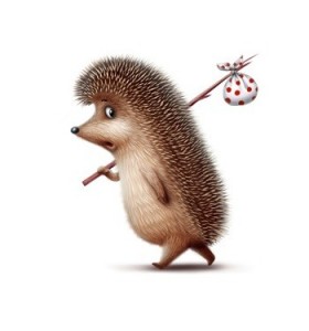 Create meme: hedgehog with a knot