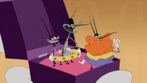 Create meme: oggy, Auggie and Cucaracha, oggy and the cockroaches