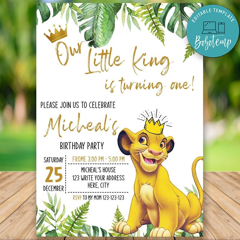 Create meme: invitations in the style of the lion king, the lion king , Simba the lion king
