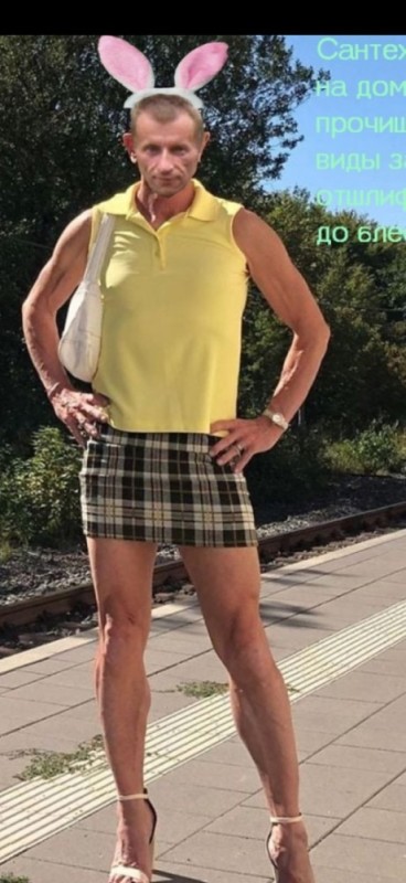 Create meme: 61-year-old Mark Bryan, a man in a skirt, a man in a skirt