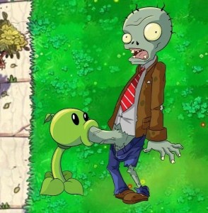 Create meme: zombies plants