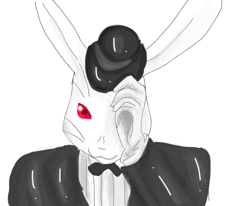 Create meme: the demon rabbit, rabbit in a tailcoat, rabbit in a tuxedo