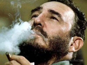 Create meme: Castro, cigar, smokes