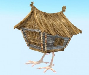 Create meme: orphan, hut hut get up to the woods and to me before, wardrobe on chicken legs