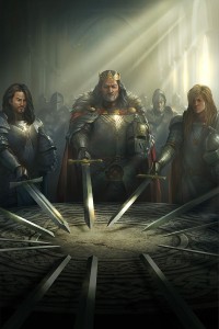 Create meme: round table, meme of knights & table, fantasy fiction