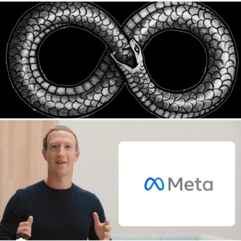 Create meme: Mark Elliott Zuckerberg, The serpent of infinity Ouroboros, text 