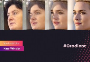 Create meme: gradient photo editor, similar, Kate Winslet profile