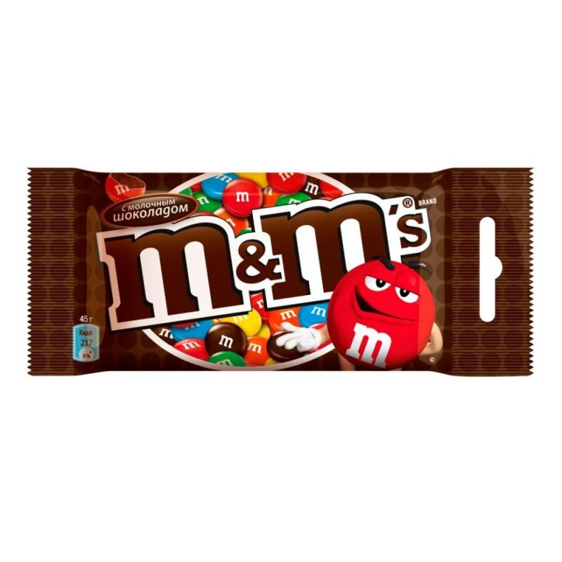 Создать мем: m&ms с молочным шоколадом 45 г, драже m ms с молочным шоколадом 45г, драже m&m's с шоколадом, 45г