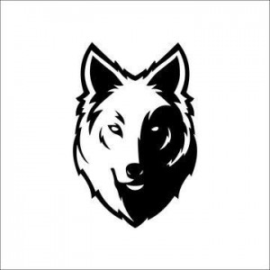 Create meme: wolf silhouette, wolf vector