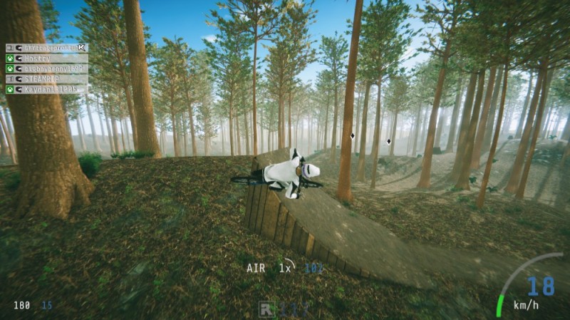 Создать мем: лес, скриншот игры, dirt bike insanity