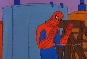 Создать мем: человек паук 1967 мемы, человек паук 1967 смешные, человек-паук мультсериал 1967