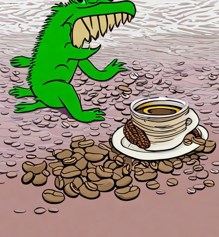 Создать мем: ветеринар юмор, крокодил на кофейной гуще, аллигатор и крокодил