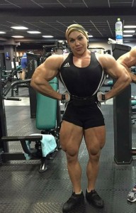 Create meme: muscular woman, Natalia Trukhina powerlifting, Natalia Trukhina 2019