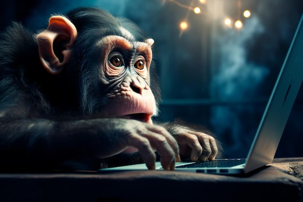 Create meme: monkey , The monkey is clear, smart monkey 