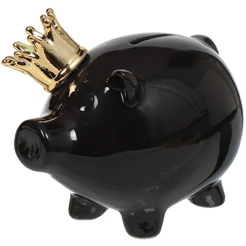 Create meme: piggy bank with a crown, piggy bank piggy bank 20*14*16 See, piggy bank piggy black